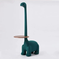 Fauteuil d'appoint multifonctionnel en forme de dinosaure, style minimaliste moderne chinois, avec table d'appoint, fauteuil de salon décoratif individuel