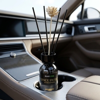 Diffuseur de parfum de voiture en verre à bâtonnets en rotin, aux huiles essentielles naturelles écologiques, parfum de luxe pour hôtels 5 étoiles, avec fiche de données de sécurité (MSDS)