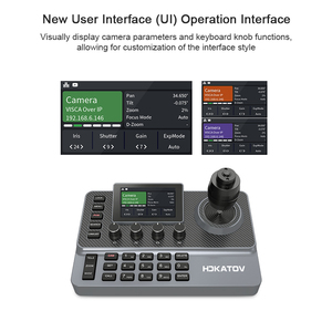 Bộ điều khiển máy ảnh PTZ với bàn phím điều khiển 4D cho phát trực tiếp nhà thờ, cuộc họp trực tuyến, Hỗ trợ các giao thức PELCO-D/P - Product Image 4