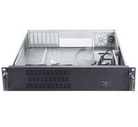 Casing Server Rakmount 2U Industri, Aluminium Alloy, Chassis ATX, Penyimpanan Kipas, 7 Slot PCIe, Panel Samping Berjendela, CCTV, Stok QWAY 12cm
