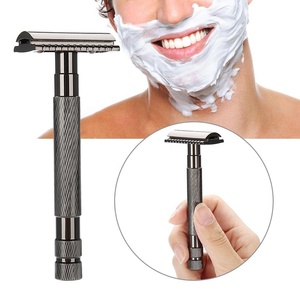 JDK Maquinilla de Afeitar Profesional de Doble Filo, Herramienta de Afeitado Facial Manual Desechable con Mango de Acero Inoxidable PARA EL Cuidado Personal - Product Image 2
