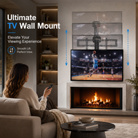 Support mural motorisé pour téléviseur avec télécommande, haute qualité, en acier laminé à froid, capacité de charge 40 kg, 85 pouces, pour un gain de place