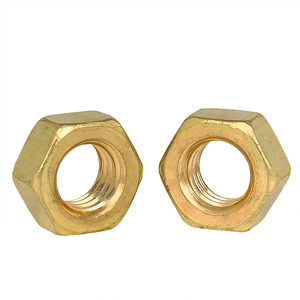 Tuerca hexagonal de cobre LSM M2-M18 con tapa de latón, rosca derecha, parcialmente roscada - Product Image 1