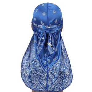 Assortiment de bandanas, durags et foulards en satin à motif Paisley pour hommes et femmes, avec longue queue et larges sangles pour des ondulations 360° - Product Image 6
