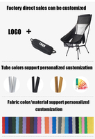 Chaise de camping pliable en aluminium à dossier haut, portable, pour l'extérieur, vente en gros d'usine