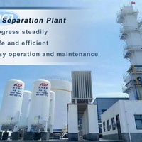 Usine de séparation d'air cryogénique pour la production de dioxygène liquide et d'azote, destinée à la fabrication et la distribution de gaz industriels