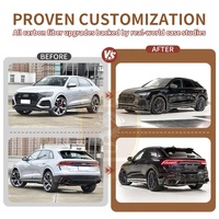 Kit de carrosserie amélioré pour Audi Rsq8 Diffuseur arrière Couvercle de phare antibrouillard Aile de toit Spoiler Fender Flares Extensions Wide Bodykit
