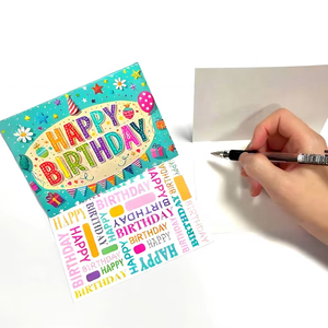 Cartes de vœux prêtes en stock Cartes cadeau de remerciement imprimées Cartes de joyeux <span class=keywords><strong>anniversaire</strong></span> avec enveloppe - Product Image 6