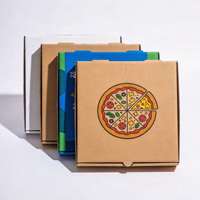 Boîte à pizza carrée personnalisée en gros, impression personnalisée, qualité alimentaire, emballage UV, 12, 16, 18 pouces, taille personnalisée pour restaurant de pizzas