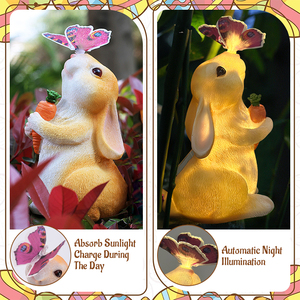 Statue de Lapin Solaire Lumineuse pour Pâques – Décoration Extérieure pour Jardin, Patio, Balcon, Cour, Pelouse – Ornement et Sculpture Cadeau de Jardin - Product Image 4