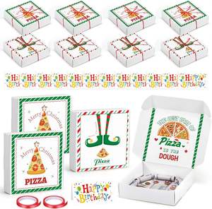 Caja de Pizza Blanca de Navidad para Regalo, Caja Pequeña para Pizza, Porta Dinero, Regalo Divertido para Sorpresas, Celebraciones Especiales de Navidad - Product Image 4
