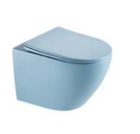 Toilette murale moderne de luxe en céramique blanche, articles sanitaires monobloc avec réservoir dissimulé P-Trap pour hôtels et salles de bains