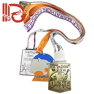 중국 공장 가격 사용자 정의 아연 합금 레이스 3D 빈 금속 골드 메달 스포츠 기념품 메달 저렴한 사용자 정의 메달 로고
