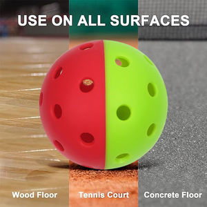 Pickleball สีแดงสีเขียวสองสีใหม่ใช้ในหลายพื้นผิวพร้อมเด้งอัตโนมัติและความสมดุลที่เหนือกว่าด้วย40รู - Product Image 4