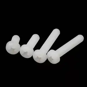 Customized M3 M4 M5 M6 M7 M8 M10 GB818 Cross Pan Head White Nylon Plastic Machine Screw Supplier