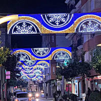 Motif lumineux LED 3D populaire pour la décoration de rue, éclairage de Noël et de fêtes