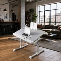 Table de lit pliable pour ordinateur portable, support d'ordinateur réglable en hauteur, table portable avec tiroir pour le travail, les études, le dortoir, table paresseuse