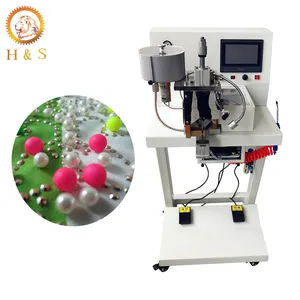 Automatic Plastic Pearl Beads Fixing Setting Attaching Machine