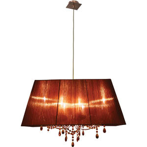 Lámpara de techo LED OLYMPIA de 24W con control remoto, cuerpo de bronce suspendido Marron/Cobre 6xE14 para dormitorio u hotel con certificación SAA - Product Image 1