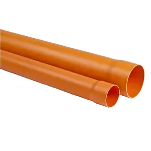 2000mm Orange PVC Plastic Tubes Pipeline for Various Uses