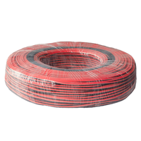 Kabel Silikon Karet Tembaga Berlapis Timah 18 AWG 2 Konduktor 1 Inti Merah & Hitam Paralel 200 Tahan Panas UL758