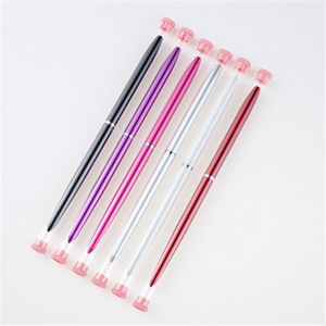 Metal Handle Nylon Nail Art Brush Set Liner Flat Petite Shape Aluminum Ferrule Brushes for Gel Manicure - Product Image 1