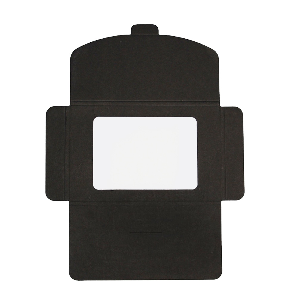 Картонный пакет-конверт из крафт-бумаги, упаковка, фото, серьги, ожерелья, Подарочная коробка для открыток, конверт с окошком для свадебных приглашений