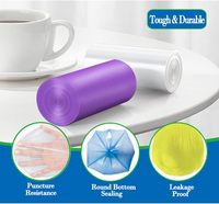 Sacs poubelles en plastique multicolores de 1,2 gallon (5 litres) – 300 unités pour la maison, le bureau, la cuisine et la salle de bain