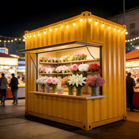 Magasins de fleurs modernes en conteneurs maritimes préfabriqués 20ft 40ft, structures mobiles, maisons conteneurs, kiosques de restauration rapide