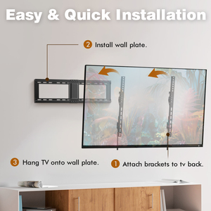 For Stainless Steel 600x400mm Low Profile Tilt TV Mounting Bracket for 32"-<b>70</b>" 35kg Load Capacity Low Profile TV Wall Mount - Product Image 3