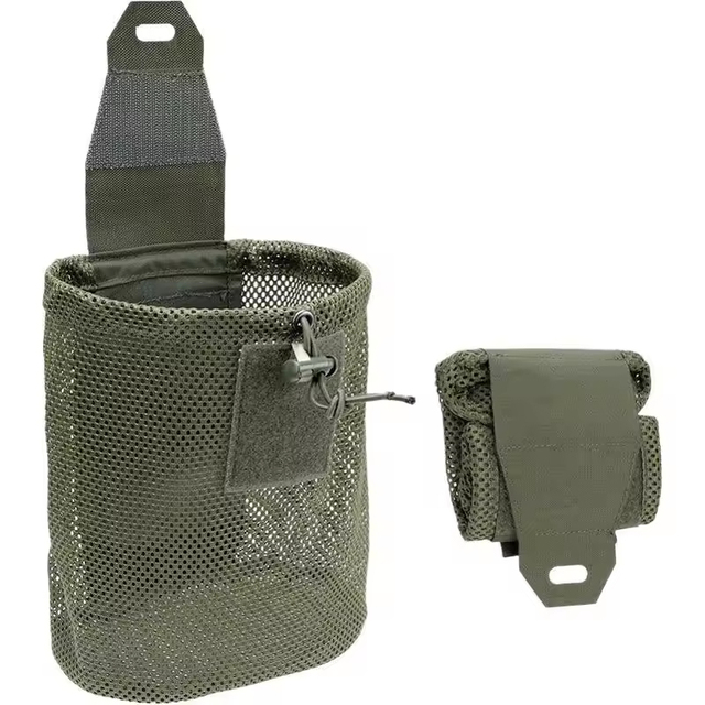 Magazine Utility Pouch Tactical Molle Dump Pouch Folding Drawstring EDC Drop Net Storage Bag for Belt