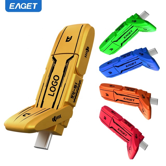 EAGET SU96 Custom Logo Pendrive 128/512GB USB3.0 Type-C 560MB/S Speed Car-Shaped Metal USB Flash Drive Thumb Pen Memoria USB