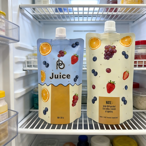 Confezioni Richiudibili e Riciclabili per Succhi - Sacchetti Stand-Up con Chiusura a Zip e Goffratura per Esposizione in Supermercato e Picnic all'Aperto - Product Image 5