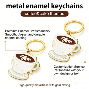 Llavero de Esmalte Personalizado con Temática de Café, de Aleación de Zinc, Esmalte Suave y Duro, con Logotipo Personalizado, para Regalos a Amantes del Café - Product Image 3