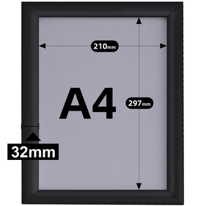 Cydisplay A4 <span class=keywords><strong>32mm</strong></span> 8.5*11 inch nhôm Snap khung 8.5x11 bấm vào khung thay đổi nhanh chóng Áp phích khung cho quảng cáo - Product Image 2