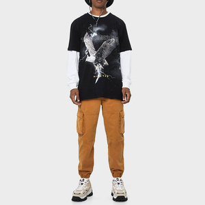 Color personalizado 100% algodón para hombre denim <span class=keywords><strong>Pantalones</strong></span> con bolsillos de parche de moda vaqueros cargo - Product Image 1