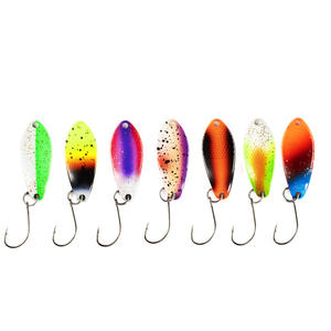 Nouveau <span class=keywords><strong>leurre</strong></span> de pêche en métal cuillère à truite 3g 31mm avec hameçon unique appât dur leurres truite perche chub saumon - Product Image 3