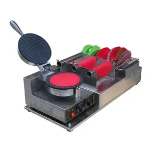Gratis Verzending Naar Midden-oosten Mini Topping Mexico Taco Wafelijzer/Gebakken Ijs Machine/Mexico Taco Roll maker