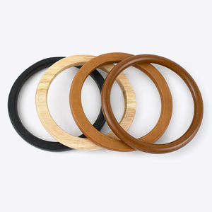 Deepeel-accesorios para bolso <span class=keywords><strong>de</strong></span> mano, Asa <span class=keywords><strong>de</strong></span> anillo redondo <span class=keywords><strong>de</strong></span> madera, con Marco, MHD040 - Product Image 4