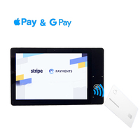 Easy Tap Pay android Tablette NFC frontale 10 pouces Android 14 OS Tablette de don de bienfaisance avec support de table mural Tablette NFC
