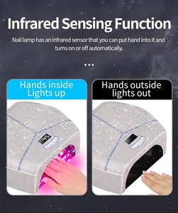 <span class=keywords><strong>Lampe</strong></span> à ongles LED puissante de 180 W, design en strass, lumière rose, prise intégrée, <span class=keywords><strong>lampe</strong></span> à ongles <span class=keywords><strong>UV</strong></span> LED professionnelle pour un séchage rapide - Product Image 5