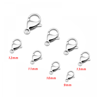 Fermoir mousqueton en acier inoxydable plaqué PVD or, accessoire de bijouterie pour collier et bracelet en argent, fermoir à ressort