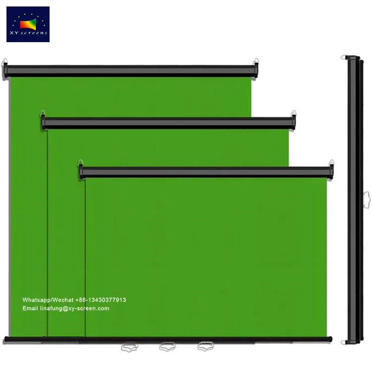 Schermi XY manuale Chroma Key schermo verde manuale Pull Down Roll up sfondo con sistema autobloccante