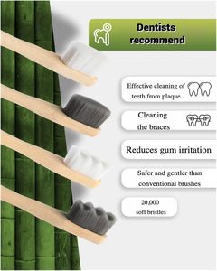 Cepillo de Dientes Desechable de Madera Económico con Mango de Bambú Cómodo, Cerdas de Nylon y Empaque Personalizado con Logotipo - Product Image 5