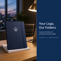 Dossier de documents A4 personnalisé avec impression de logo, fournisseur de cadeaux promotionnels d'entreprise