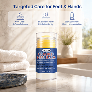 Crème pour les pieds à l'urée et à l'acide salicylique, marque privée, hydratante, exfoliante, réparatrice des peaux mortes, pour talons fendillés - Product Image 2