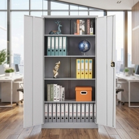 Meubles de bureau assemblés OEM/ODM armoires de classement en acier double porte armoire de rangement de fichiers en métal et fer avec étagères réglables