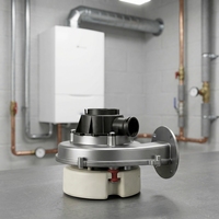 Souffleur de Combustion Industriel Électrique 220V à Prémélange Complet 7800 tr/min, Kit de Conversion pour Chaudière à Condensation Haute Pression, Contrôle PWM/0-10V