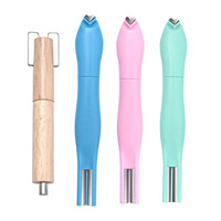 Bâtonnet magnétique professionnel portable à double tête en plastique, nouveau design, pour nail art 3D, lignes françaises et gel magnétique effet œil de chat