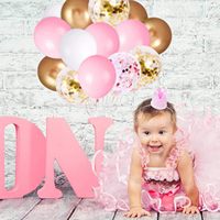 Kit de 30 ballons en latex rose doré avec confettis, ballons à l'hélium, fournitures de fête pour mariage, anniversaire de fille, décoration de fête
